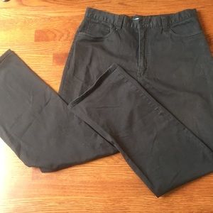 Black straight leg jeans